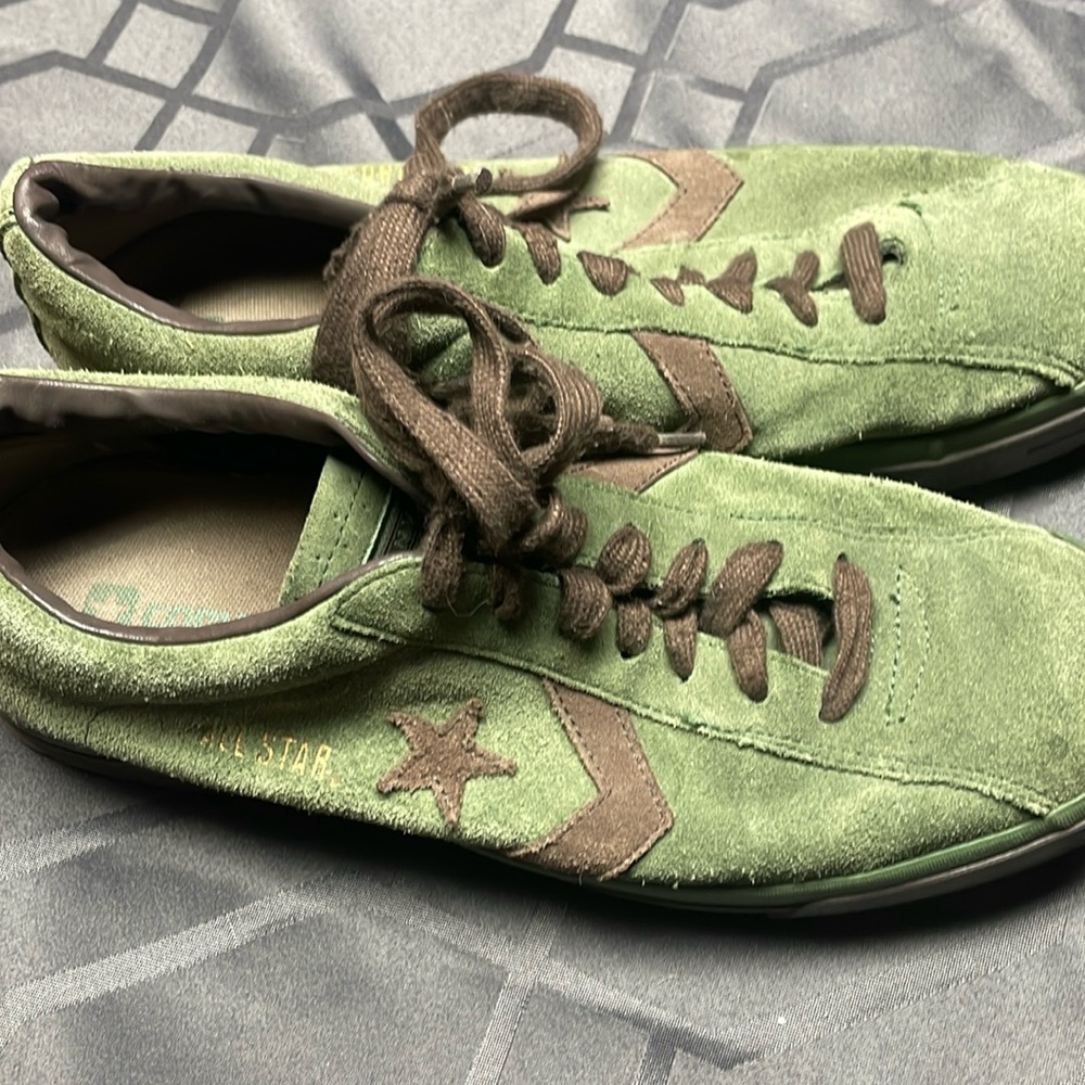 Vintage Converse All Star Green Leather a sneakers Size 10
